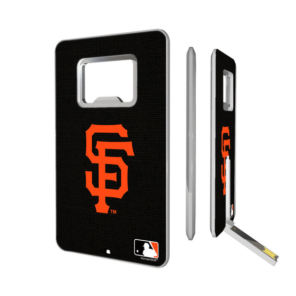San Francisco Giants Solid Credit Card USB Drive with Bottle Opener 32GB