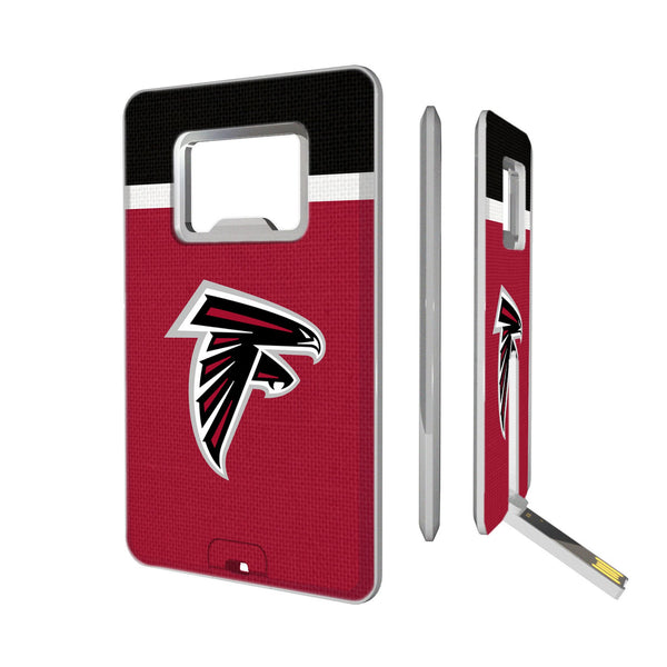 Atlanta Falcons Stripe Credit Card USB Drive with Bottle Opener 32GB