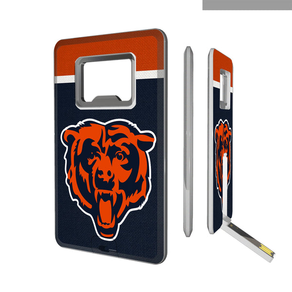 Chicago Bears Stripe Credit Card USB Drive with Bottle Opener 32GB