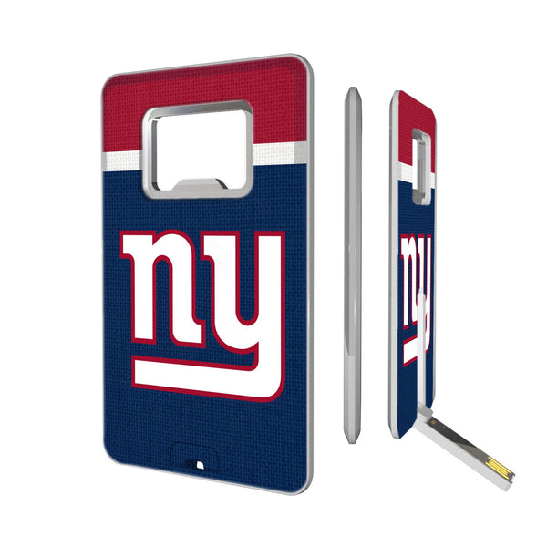 New York Giants Stripe Credit Card USB Drive with Bottle Opener 32GB