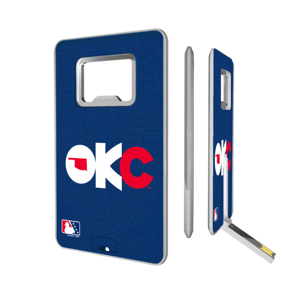 Oklahoma City Baseball Club Solid Credit Card USB Drive with Bottle Opener 32GB