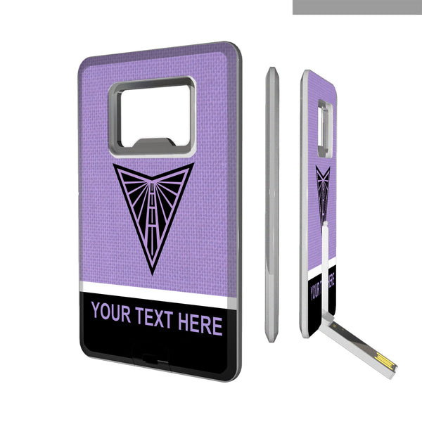 Golden State Valkyries Personalized Endzone Solid Credit Card USB Drive with Bottle Opener 32GB