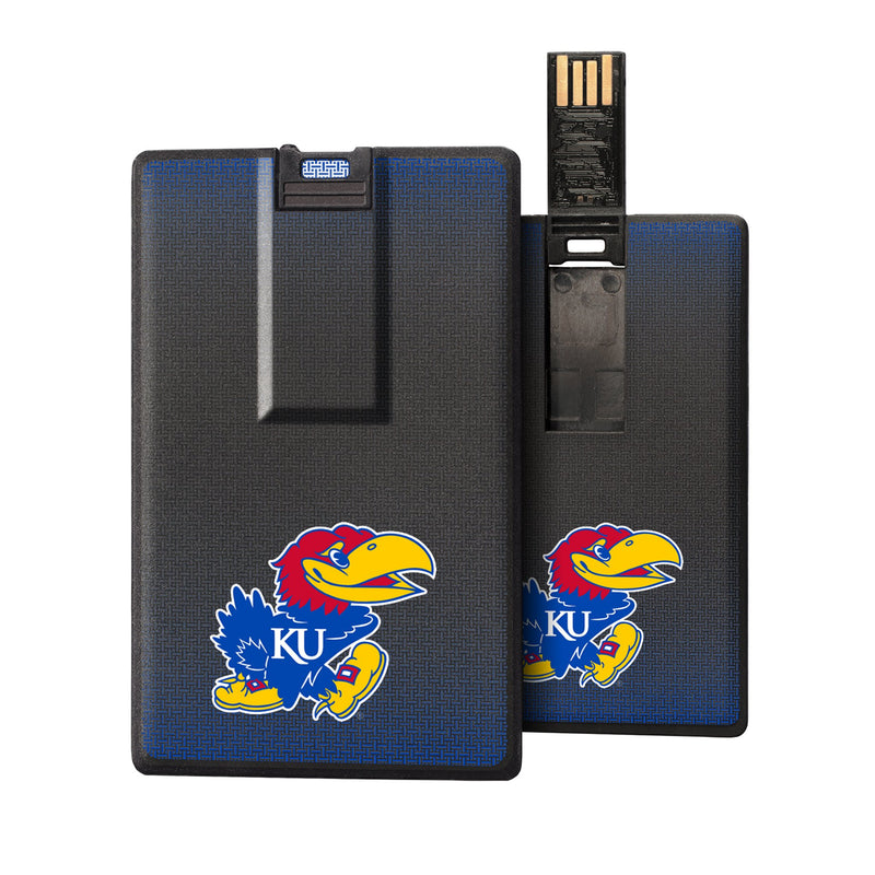 Kansas Jayhawks Linen Credit Card USB Drive 32GB