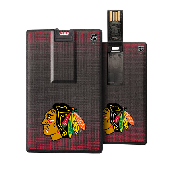Chicago Blackhawks Linen Credit Card USB Drive 32GB