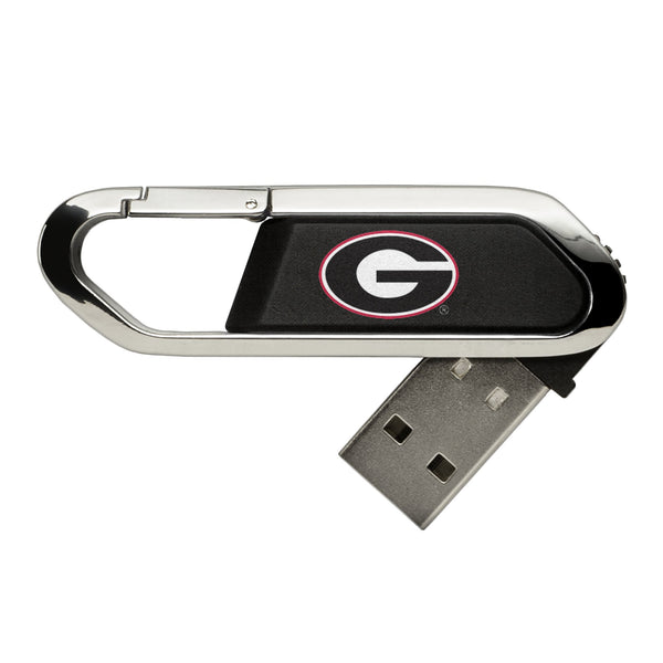 University of Georgia Bulldogs Solid USB 32GB Clip Style Flash Drive