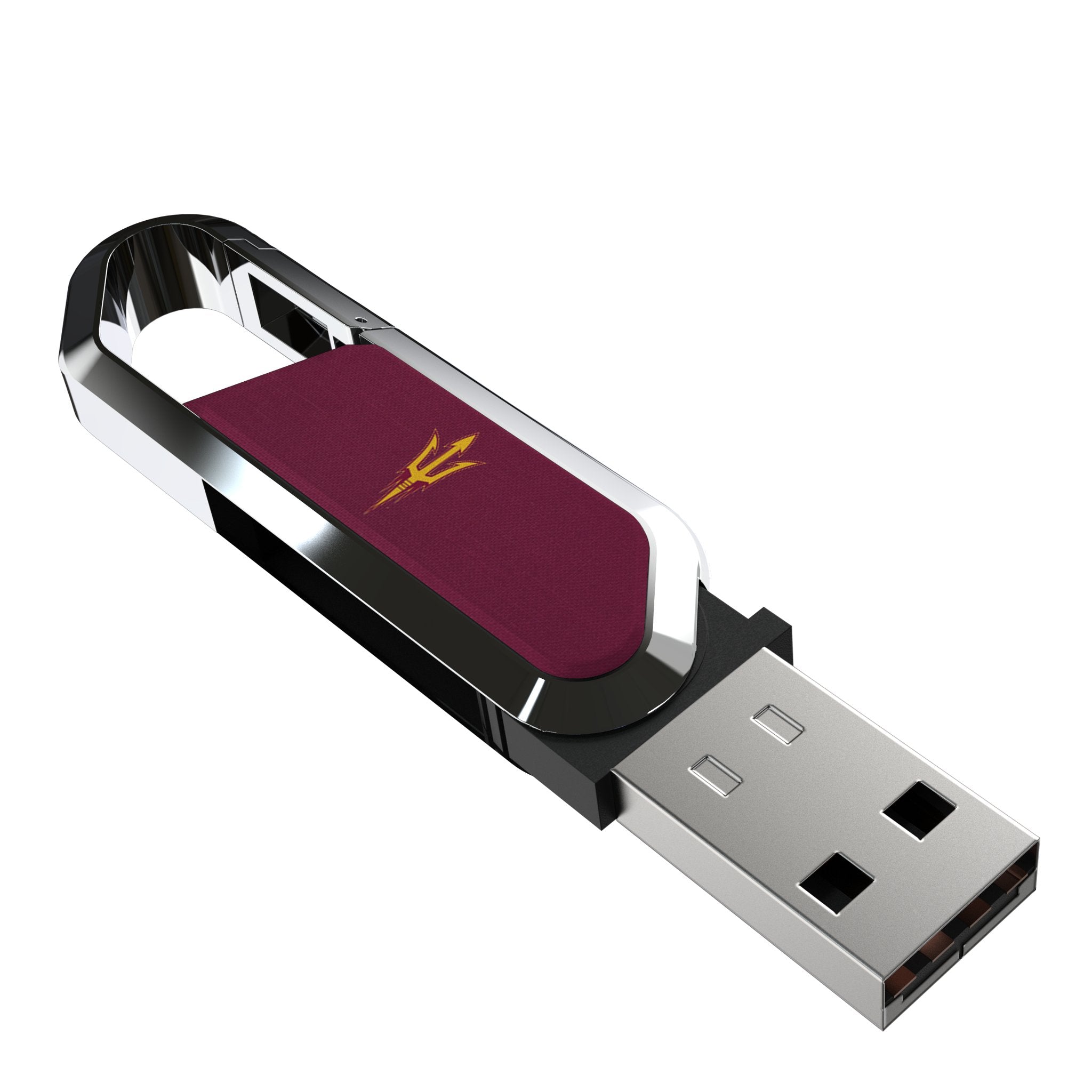 Arizona State University Sun Devils Solid USB 64GB Clip Style Flash Drive