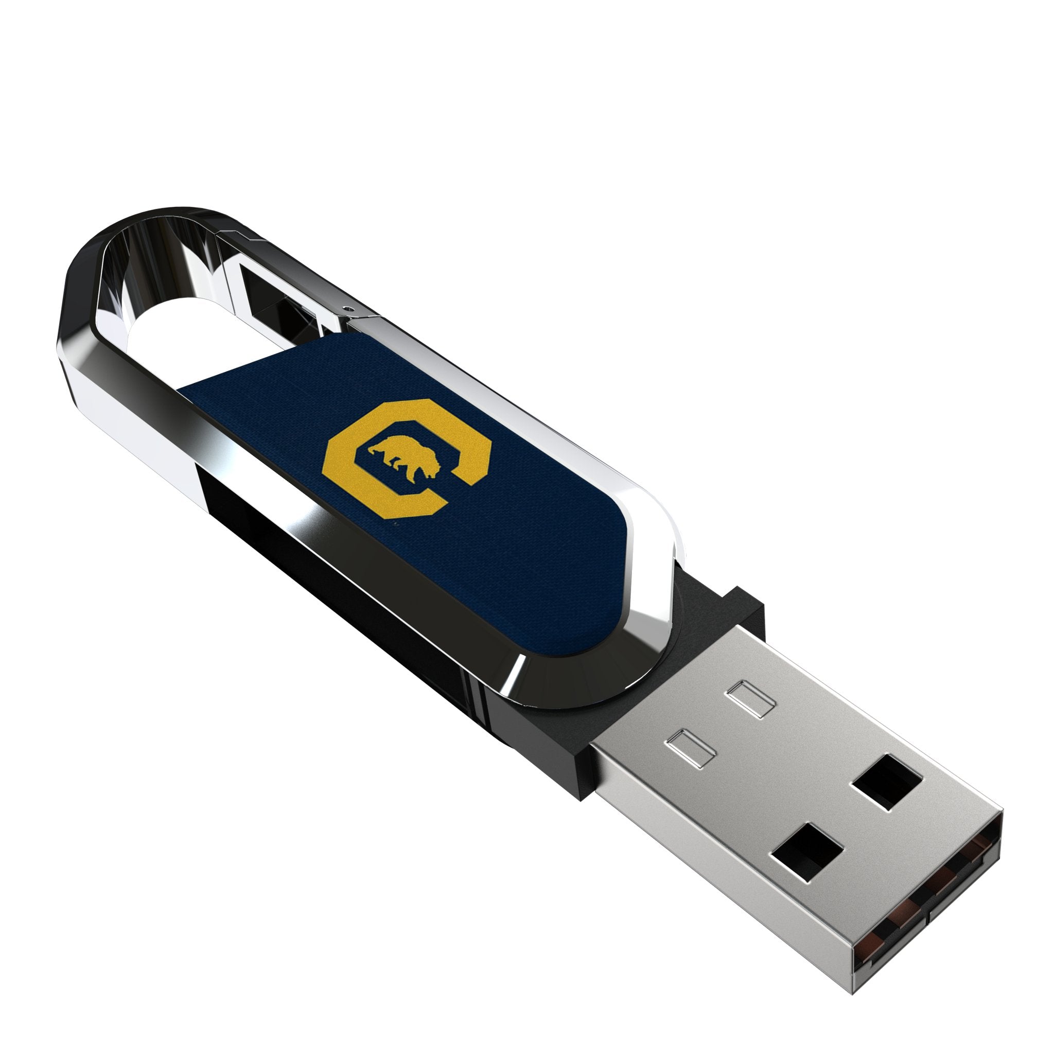 University of California Berkeley Golden Bears Solid USB 64GB Clip Style Flash Drive