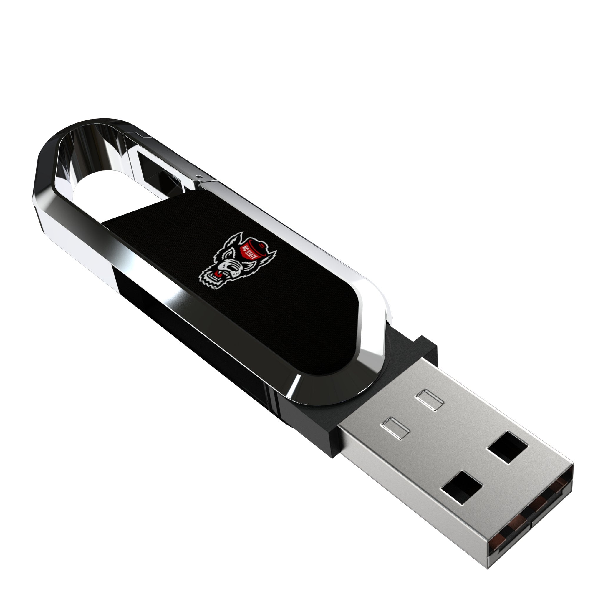 North Carolina State University Wolfpack Solid USB 64GB Clip Style Flash Drive