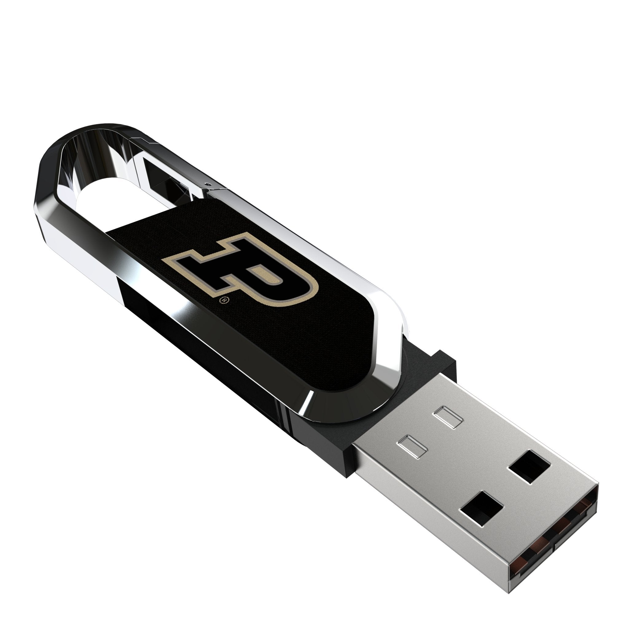 Purdue University Boilermakers Solid USB 64GB Clip Style Flash Drive