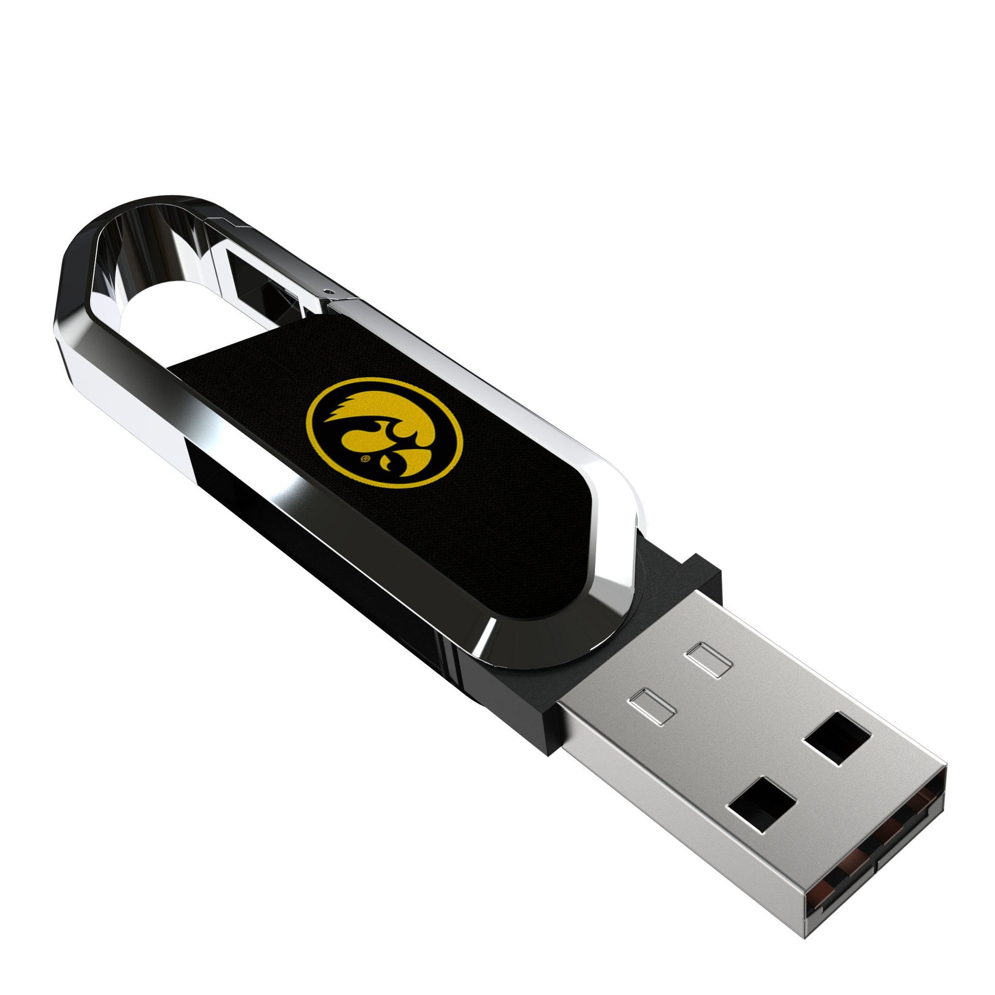 University of Iowa Hawkeyes Solid USB 64GB Clip Style Flash Drive