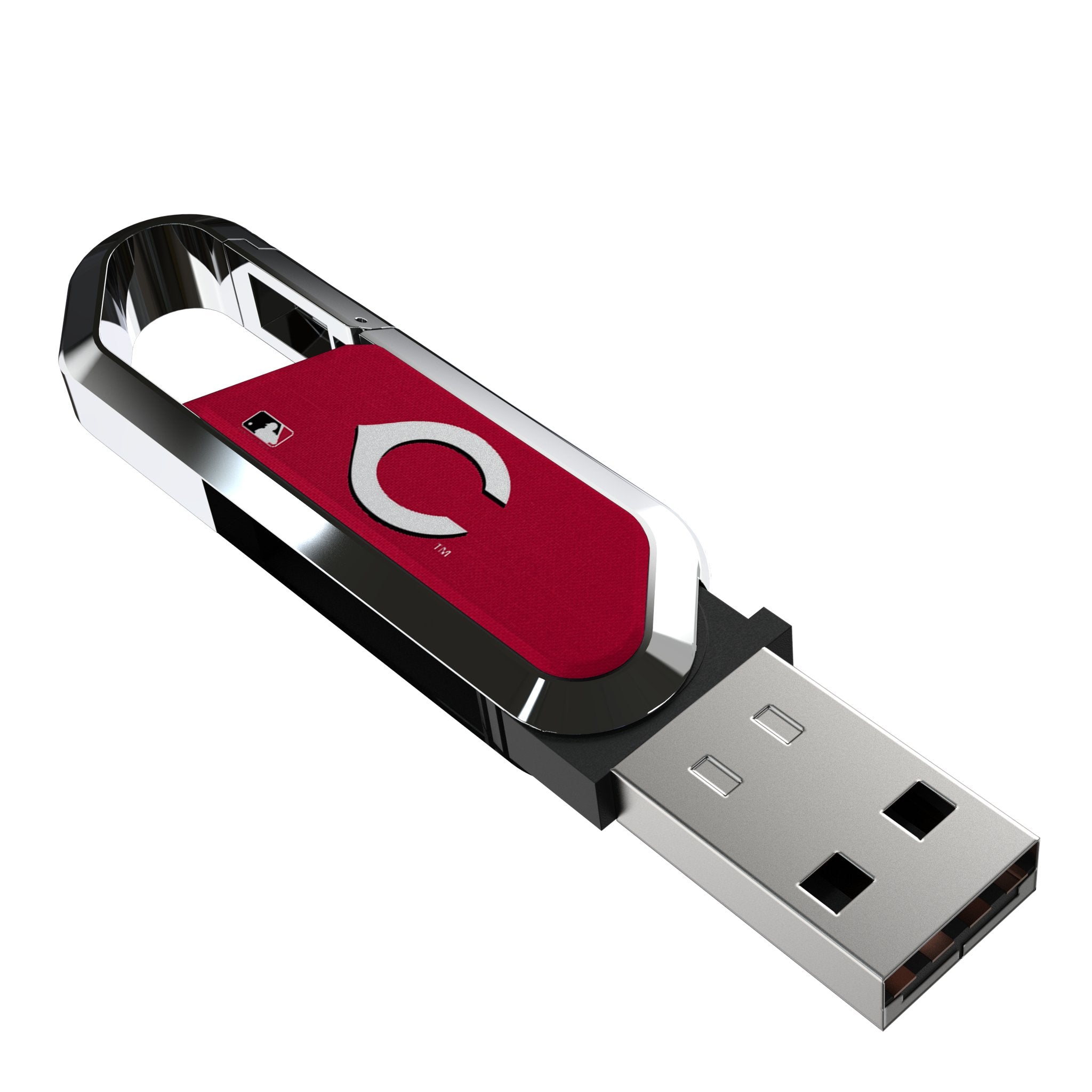 Cincinnati Reds Solid USB 64GB Clip Style Flash Drive