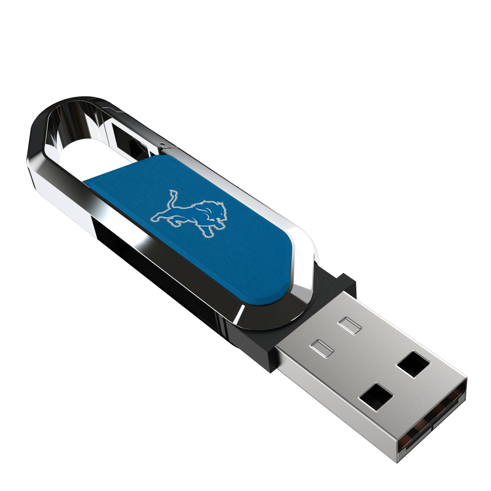 Detroit Lions Solid USB 64GB Clip Style Flash Drive
