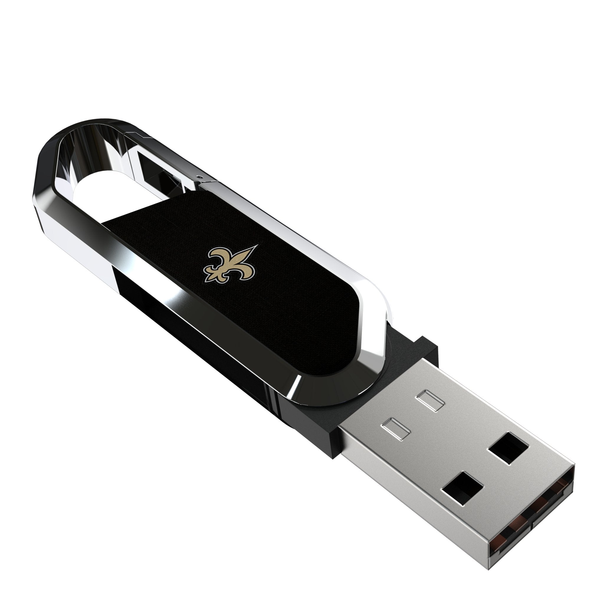 New Orleans Saints Solid USB 64GB Clip Style Flash Drive