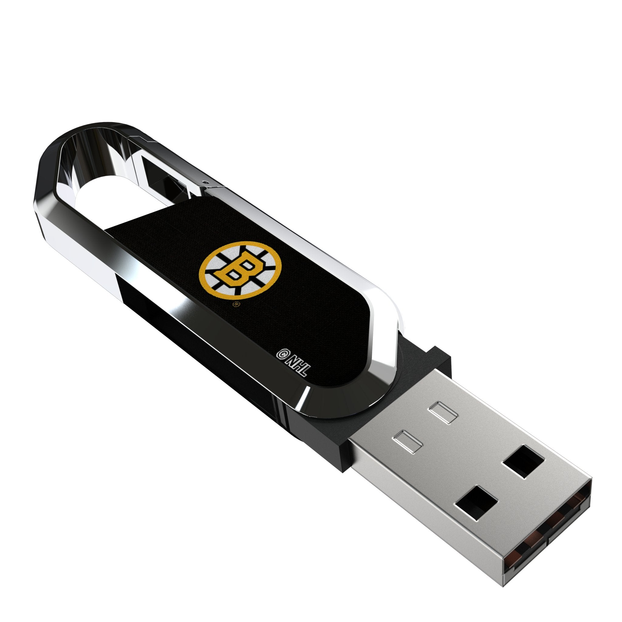 Boston Bruins Solid USB 64GB Clip Style Flash Drive