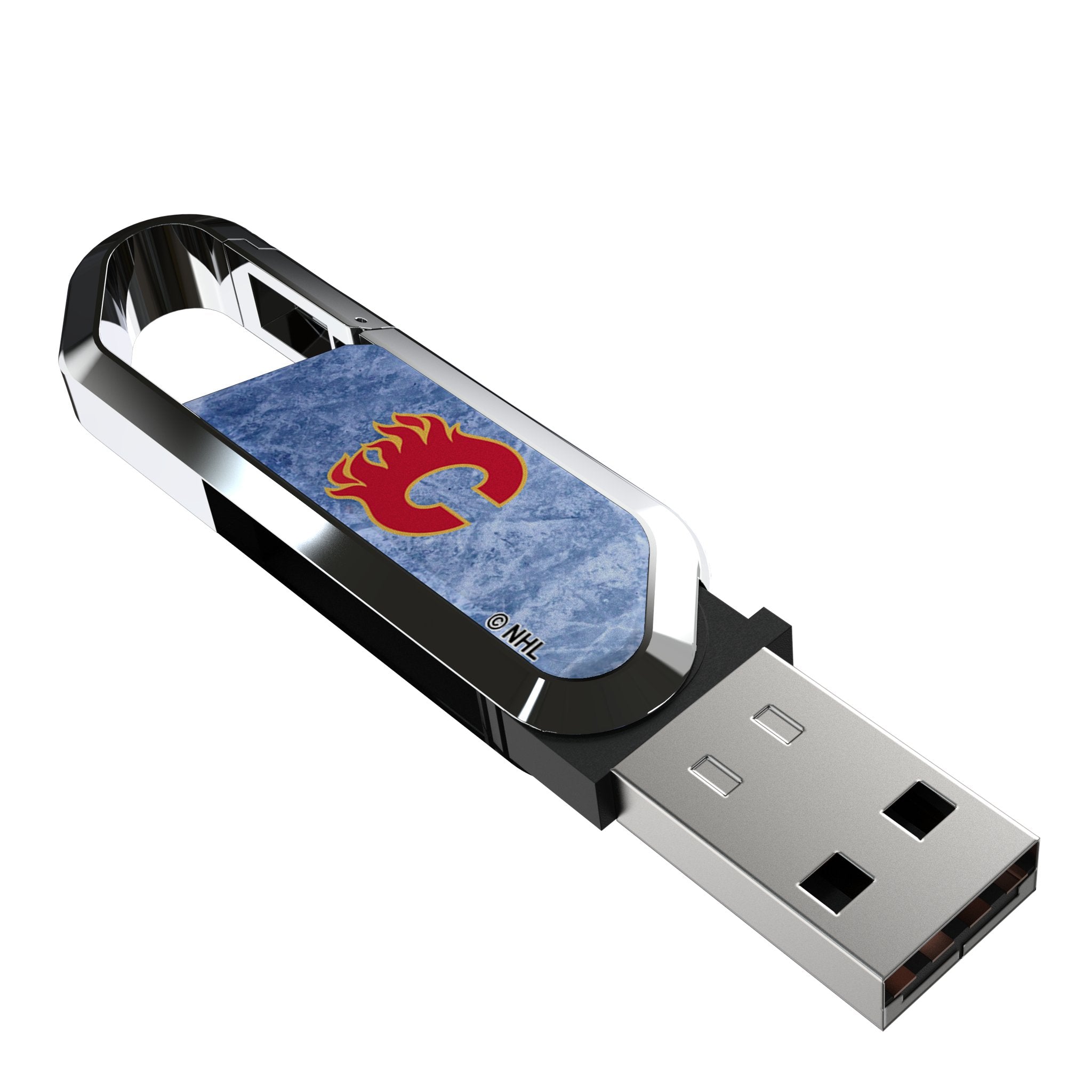 Calgary Flames Ice Flood USB 64GB Clip Style Flash Drive