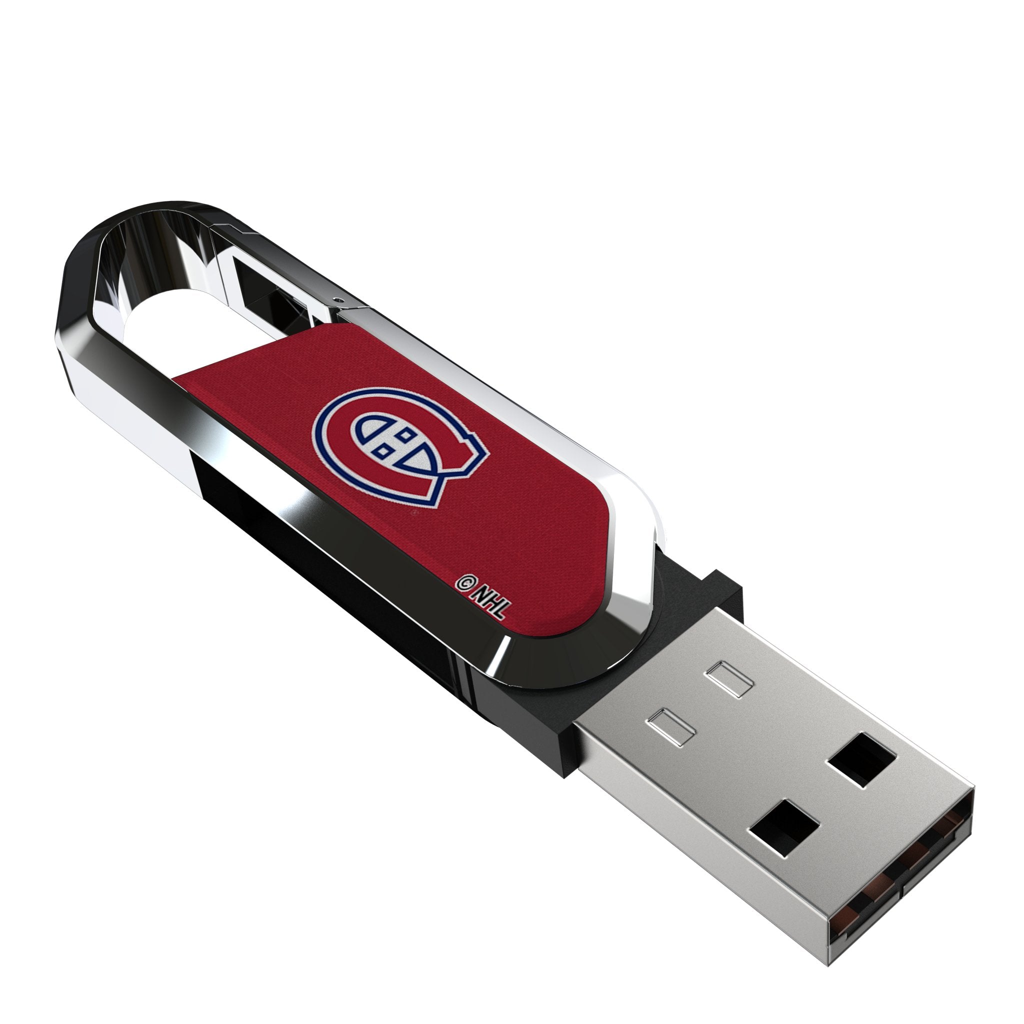 Montreal Canadiens Solid USB 64GB Clip Style Flash Drive