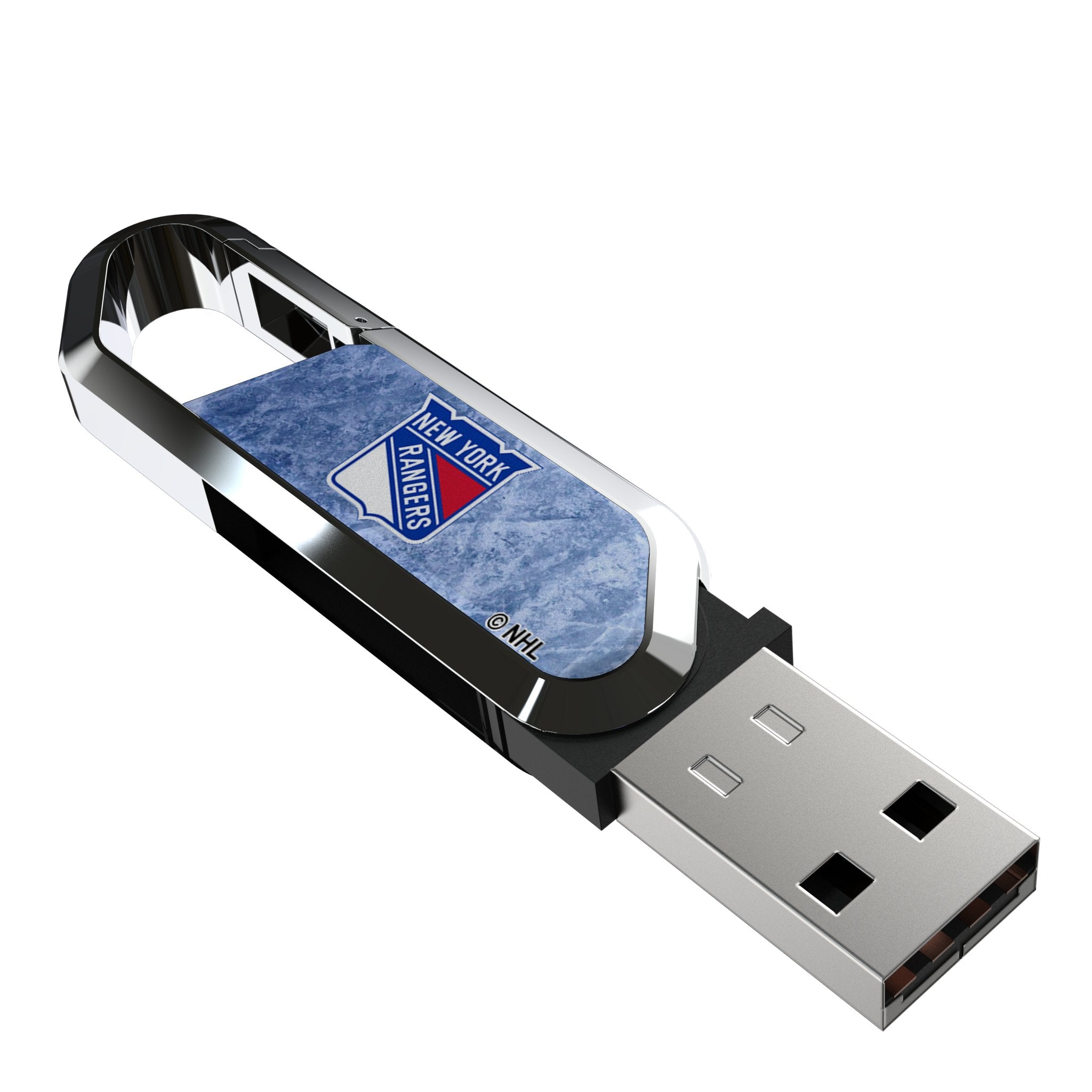 New York Rangers Ice Flood USB 64GB Clip Style Flash Drive