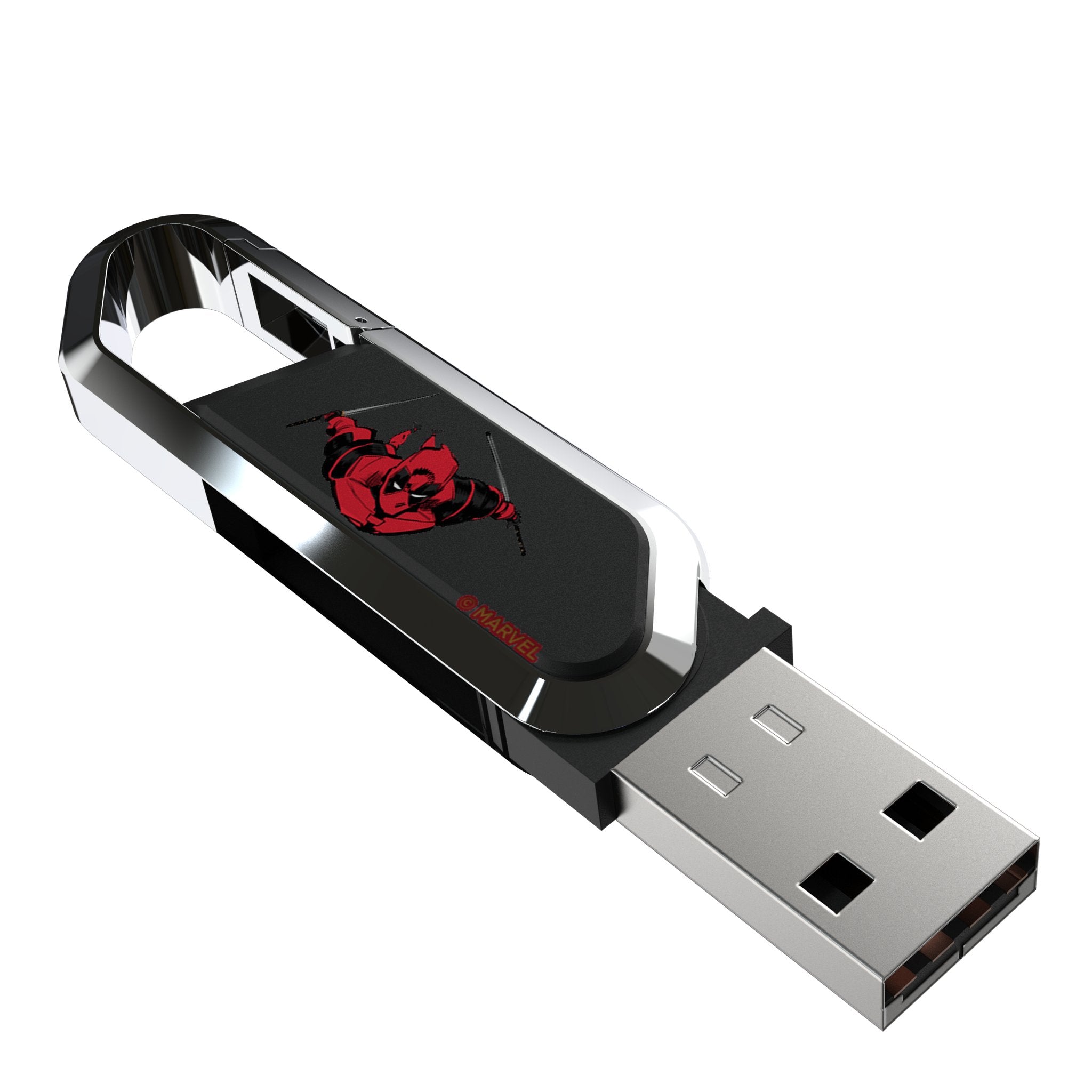Marvel Deadpool Badge USB 64GB Clip Style Flash Drive