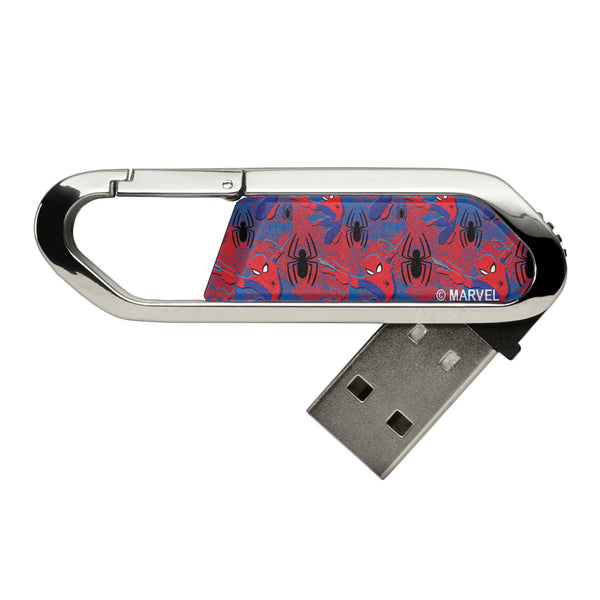 Marvel Spider-Man Pattern USB 32GB Clip Style Flash Drive