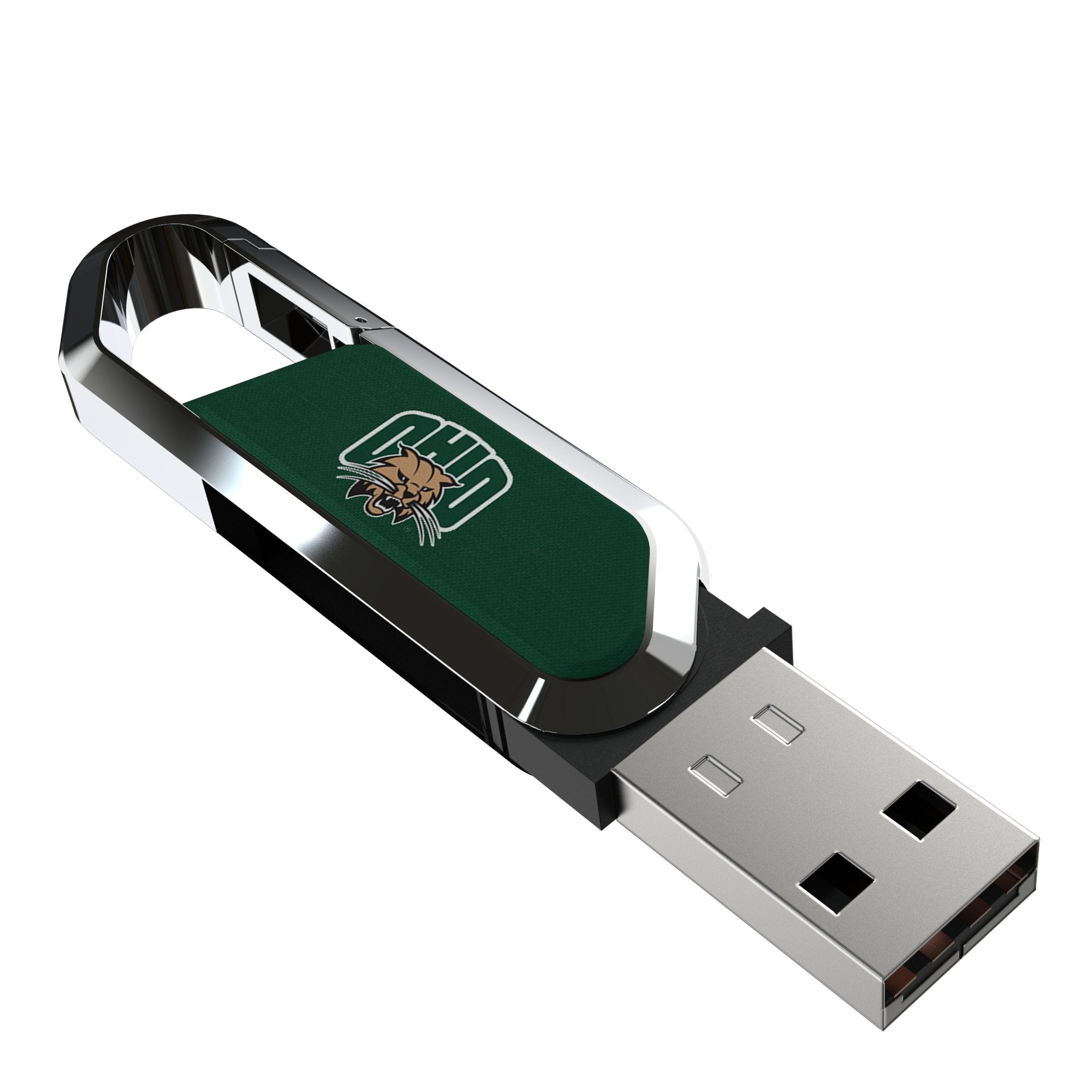 Ohio University Bobcats Solid USB 64GB Clip Style Flash Drive
