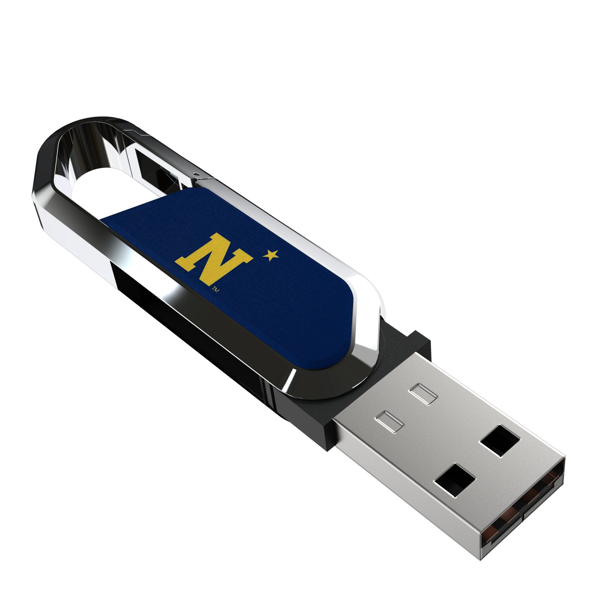United State Naval Academy Midshipmen Solid USB 64GB Clip Style Flash Drive