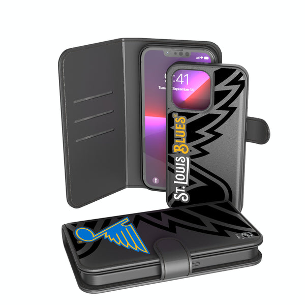 St. Louis Blues Monocolor Tilt iPhone Wallet Phone Case for Apple iPhone