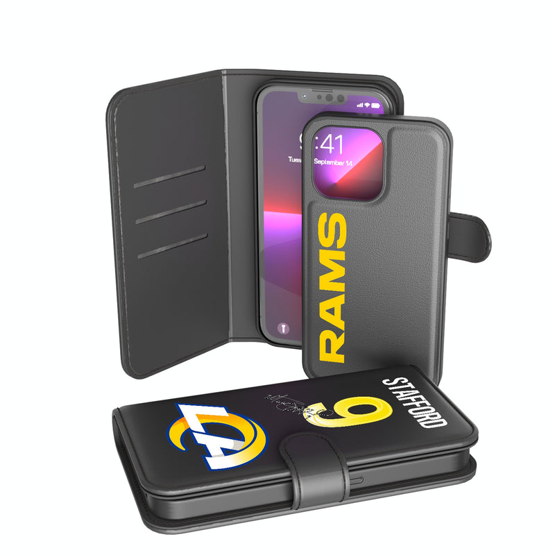 Matthew Stafford Los Angeles Rams 9 Ready iPhone Wallet Phone Case