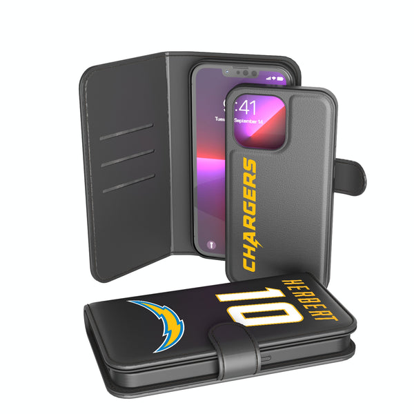 Justin Herbert Los Angeles Chargers 10 Ready iPhone Wallet Phone Case