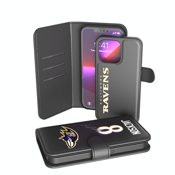 Lamar Jackson Baltimore Ravens 8 Ready iPhone Wallet Phone Case