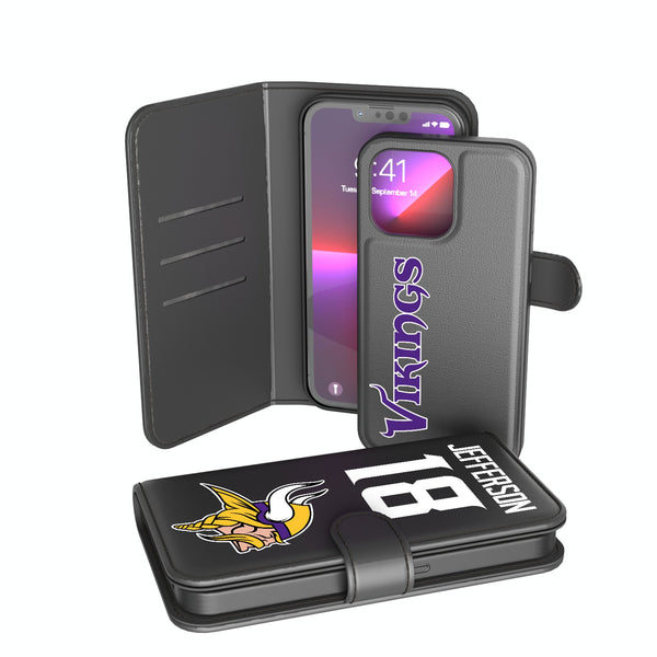 Justin Jefferson Minnesota Vikings 18 Ready iPhone Wallet Phone Case