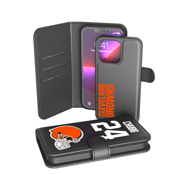Nick Chubb Cleveland Browns 24 Ready iPhone Wallet Phone Case