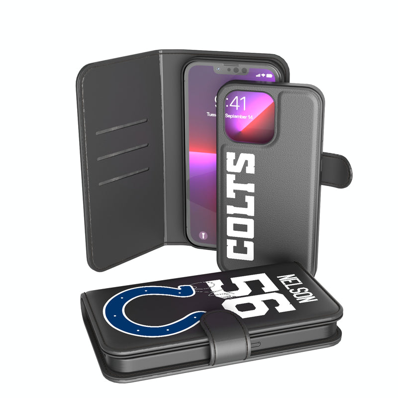 Quenton Nelson Indianapolis Colts 56 Ready iPhone Wallet Phone Case