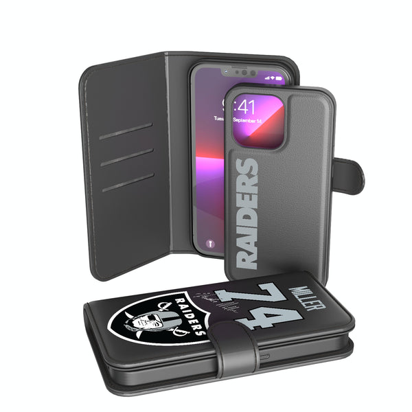 Kolton Miller Las Vegas Raiders 74 Ready iPhone Wallet Phone Case