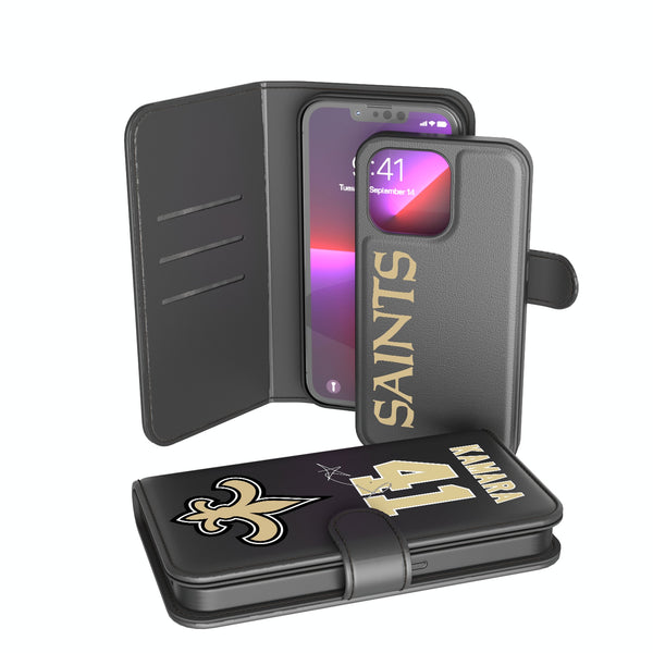 Alvin Kamara New Orleans Saints 41 Ready iPhone Wallet Phone Case