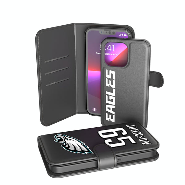 Lane Johnson Philadelphia Eagles 65 Ready iPhone Wallet Phone Case