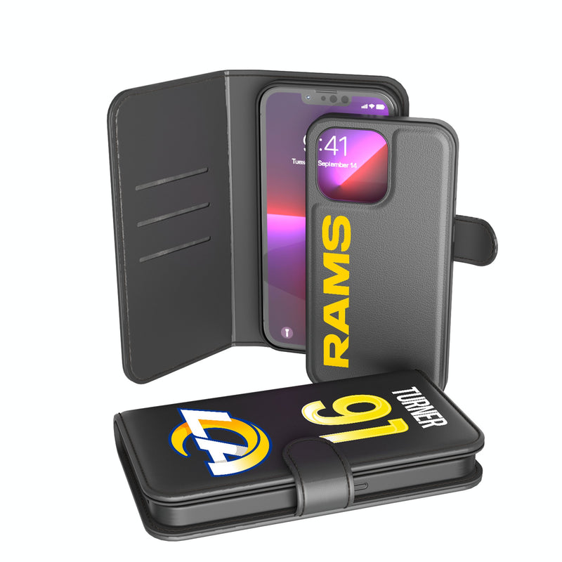 Kobie Turner Los Angeles Rams 91 Ready iPhone Wallet Phone Case
