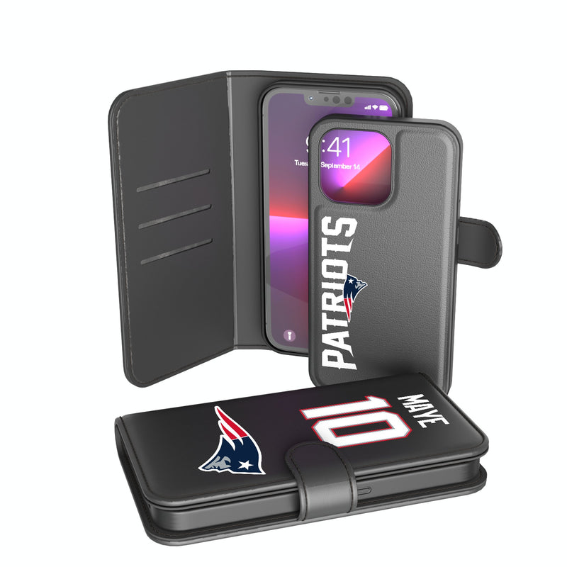 Drake Maye New England Patriots 10 Ready iPhone Wallet Phone Case