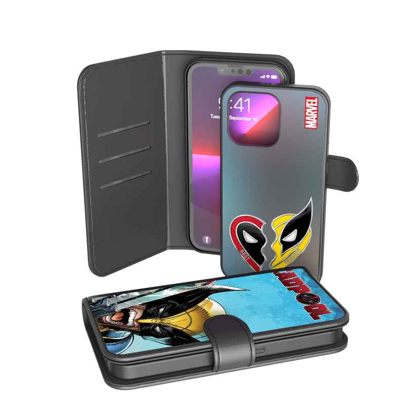 Marvel Deadpool Wolverine Cover Art iPhone Wallet Phone Case