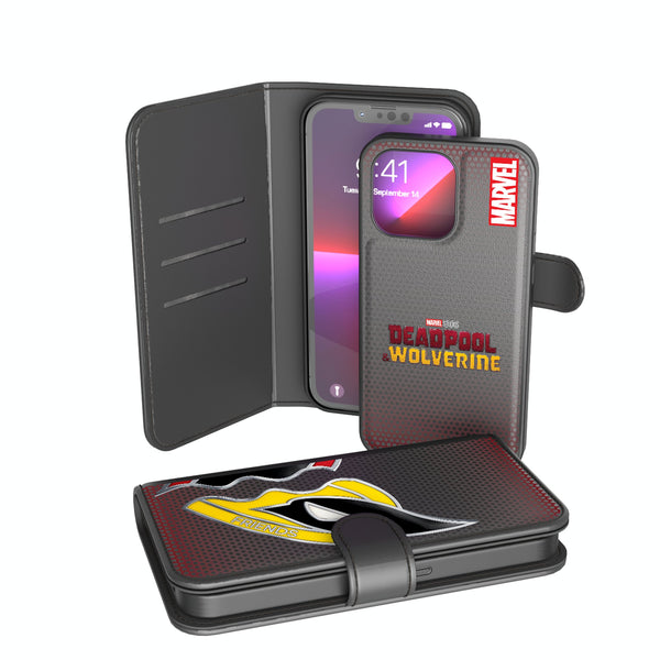 Marvel Deadpool Wolverine Grid iPhone Wallet Phone Case