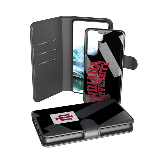 Indiana University Hoosiers Monocolor Tilt Galaxy Wallet Phone Case for Samsung Galaxy