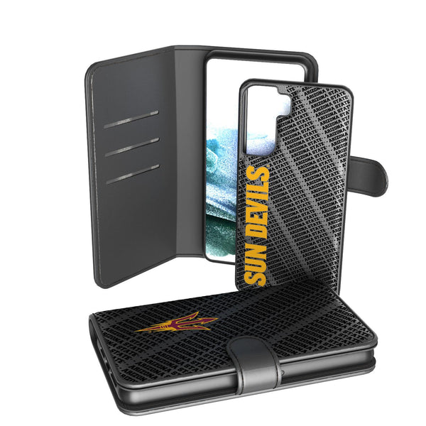 Arizona State University Sun Devils Monocolor Tilt Galaxy Wallet Phone Case for Samsung Galaxy