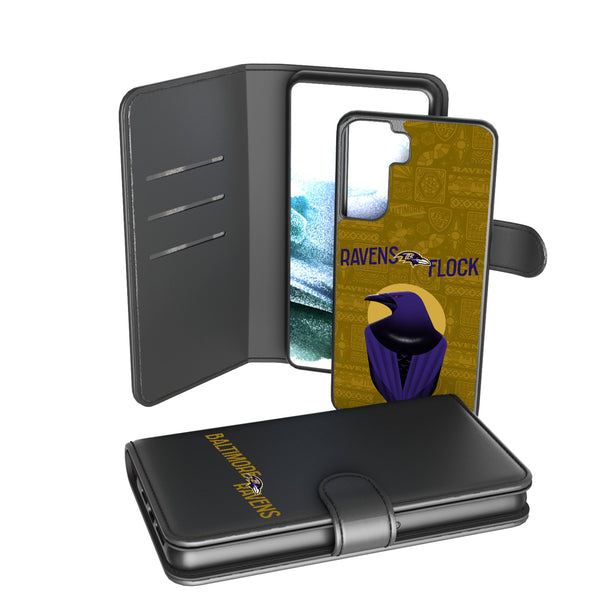 Baltimore Ravens 2024 Illustrated Limited Edition Galaxy Wallet Phone Case