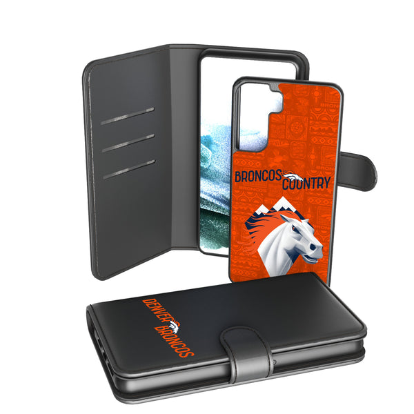 Denver Broncos 2024 Illustrated Limited Edition Galaxy Wallet Phone Case