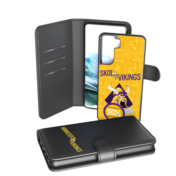 Minnesota Vikings 2024 Illustrated Limited Edition Galaxy Wallet Phone Case