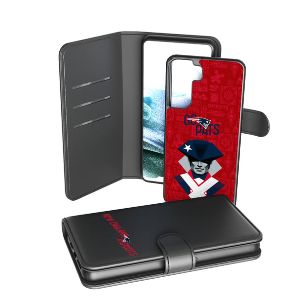 New England Patriots 2024 Illustrated Limited Edition Galaxy Wallet Phone Case