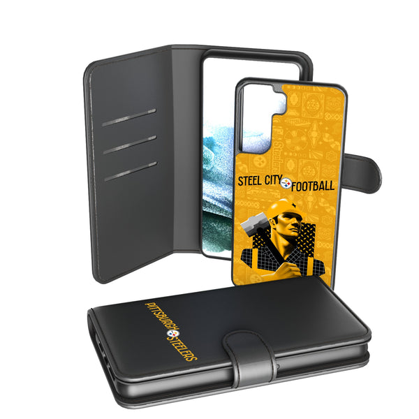 Pittsburgh Steelers 2024 Illustrated Limited Edition Galaxy Wallet Phone Case