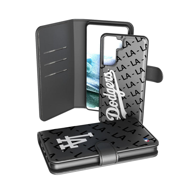 LA Dodgers Monocolor Tilt Galaxy Wallet Phone Case for Samsung Galaxy