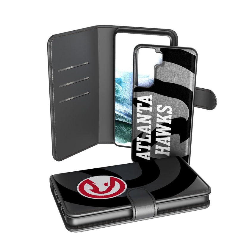 Atlanta Hawks Monocolor Tilt Galaxy Wallet Phone Case for Samsung Galaxy