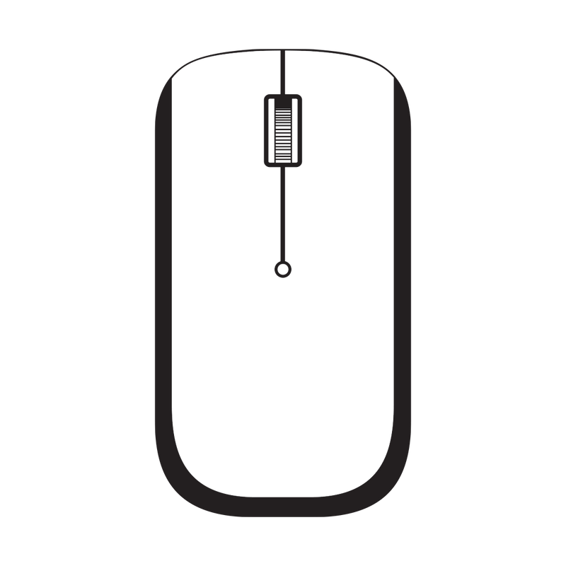 Line drawing of Wireless Mouse