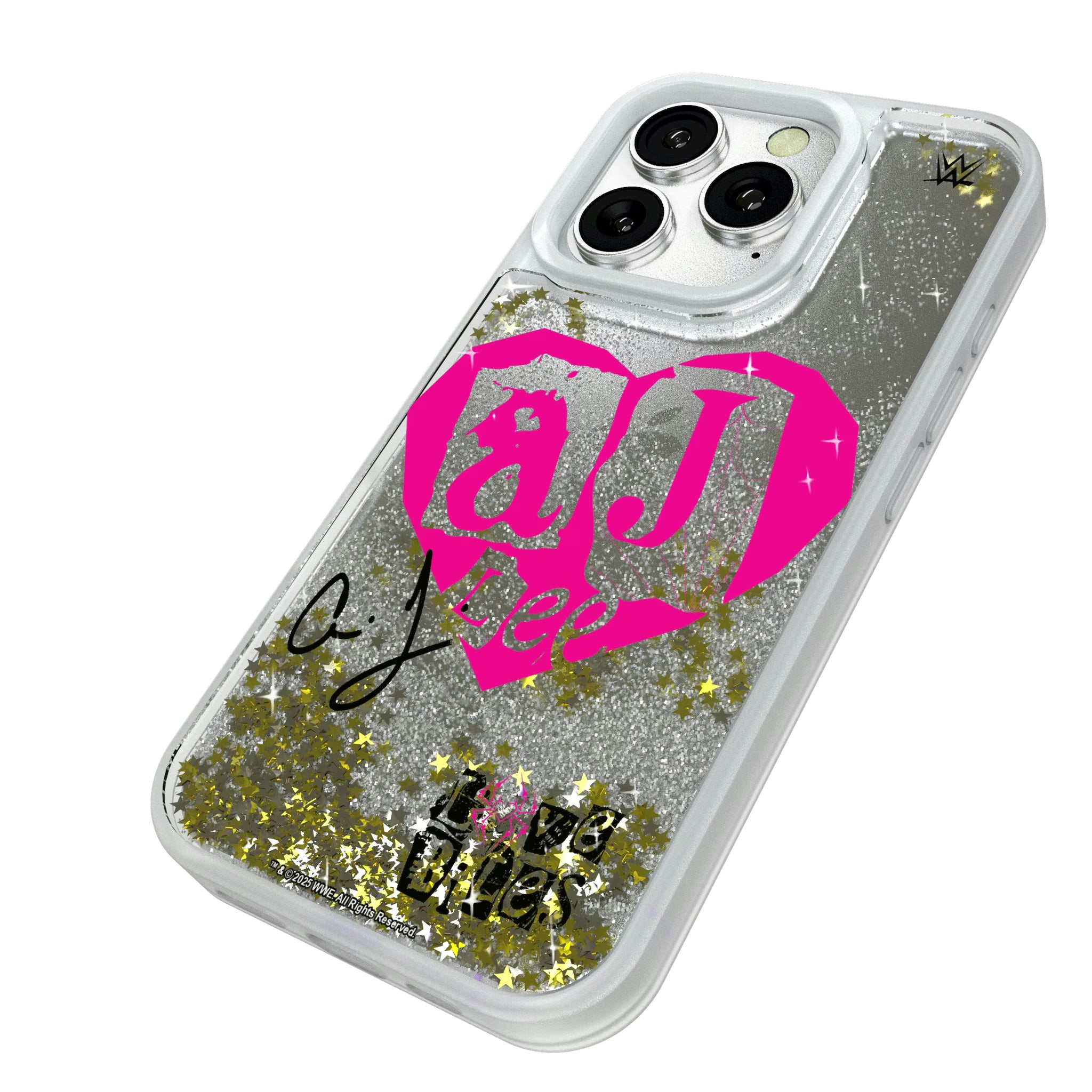 AJ Lee Impact iPhone Glitter Phone Case for Apple iPhone - Isometric View#Device_iPhone 16 Pro